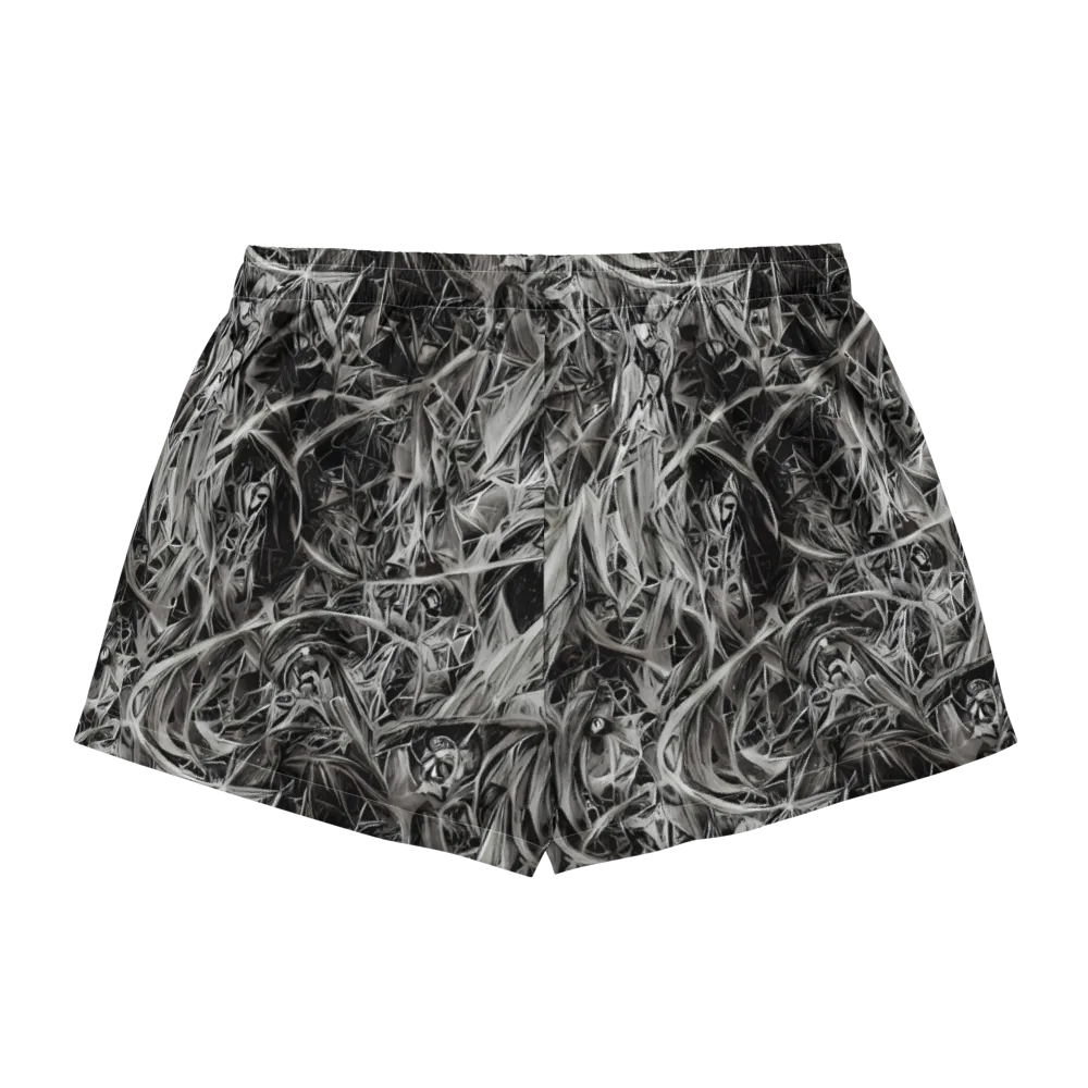 Silver Shatter on Women's Pajama Shorts — Back