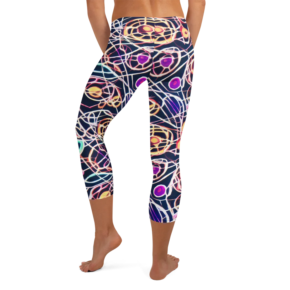 Galactic Entanglement on Capri Leggings — Back