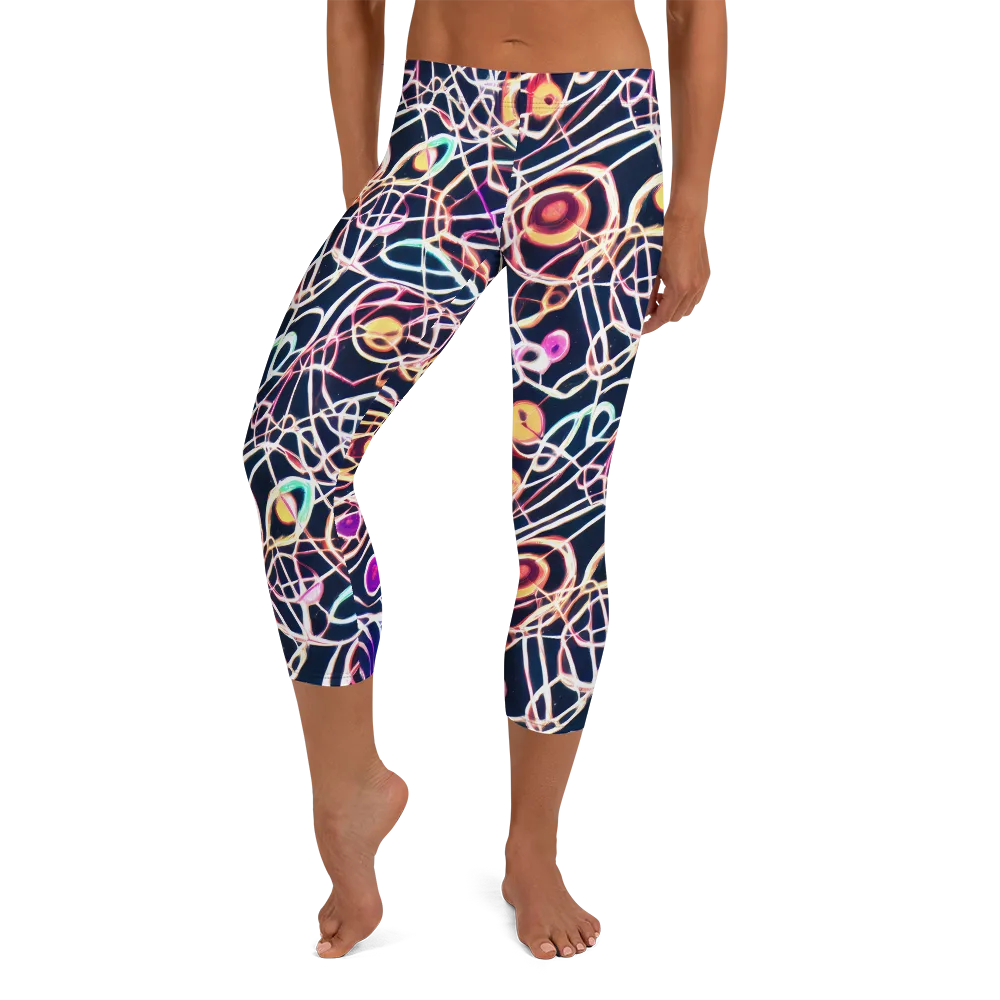Galactic Entanglement on Capri Leggings — Front