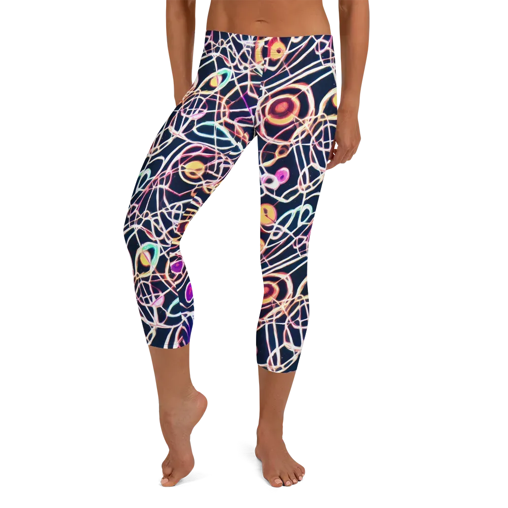 Galactic Entanglement on Capri Leggings — Front