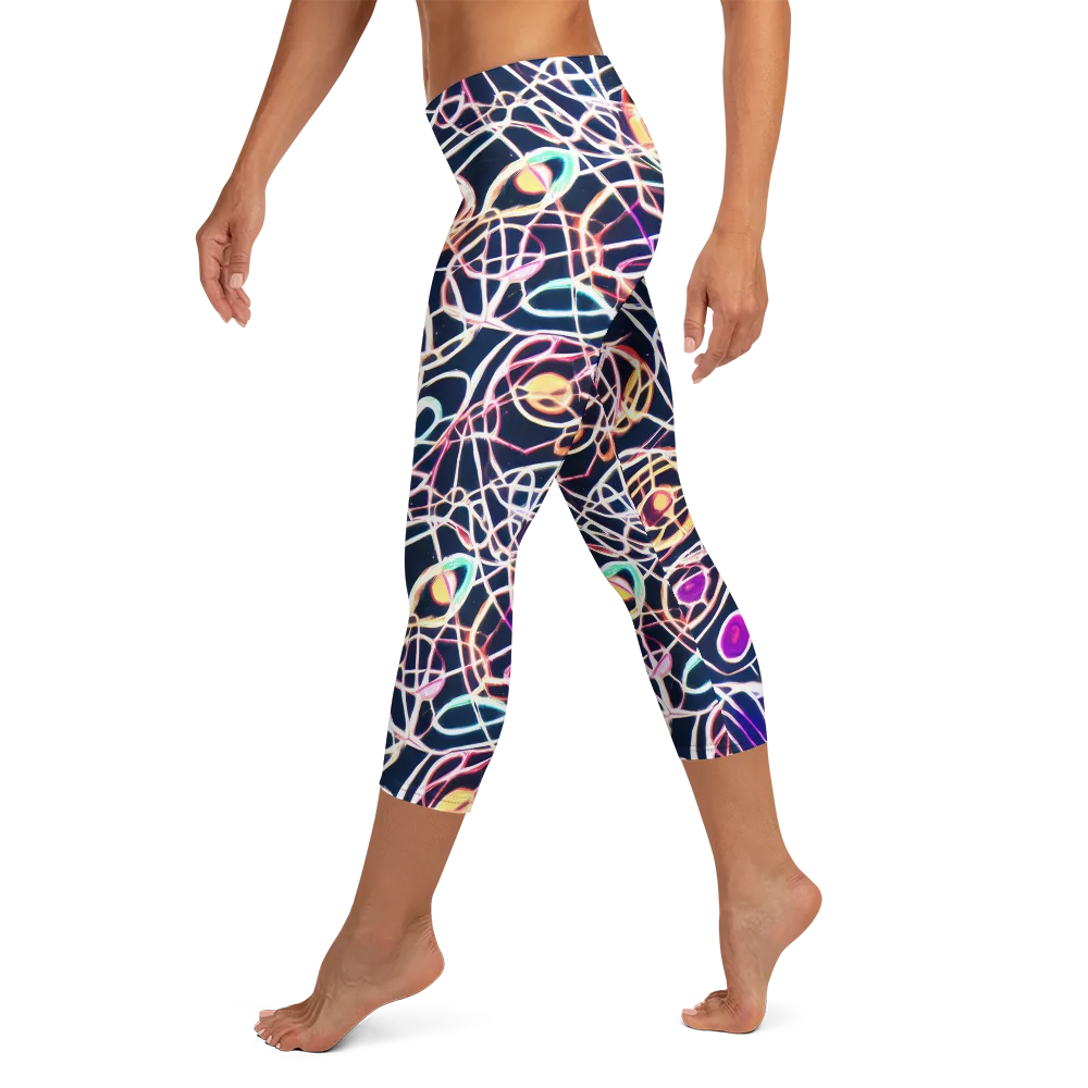 Galactic Entanglement on Capri Leggings — Left