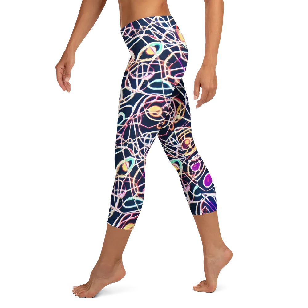 Galactic Entanglement on Capri Leggings — Left