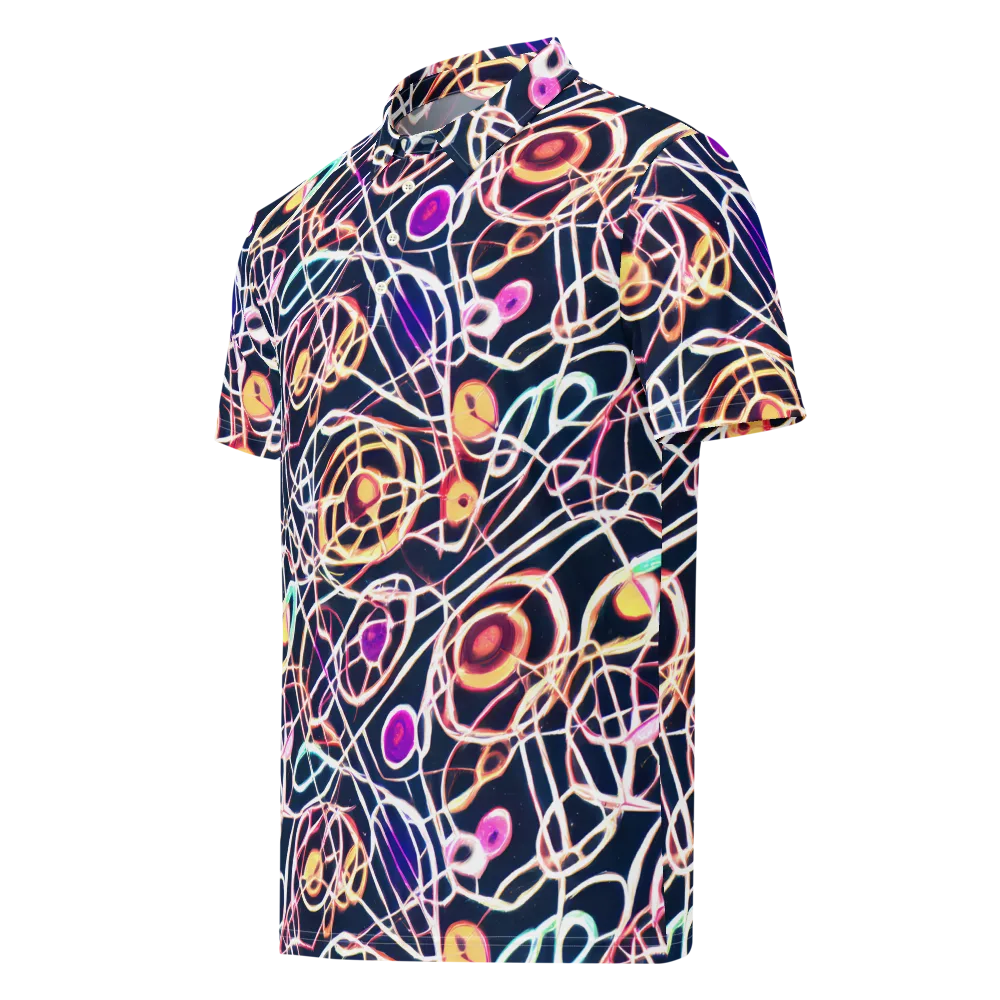 Galactic Entanglement on Men's Slim Fit Polo Shirt — Left Front