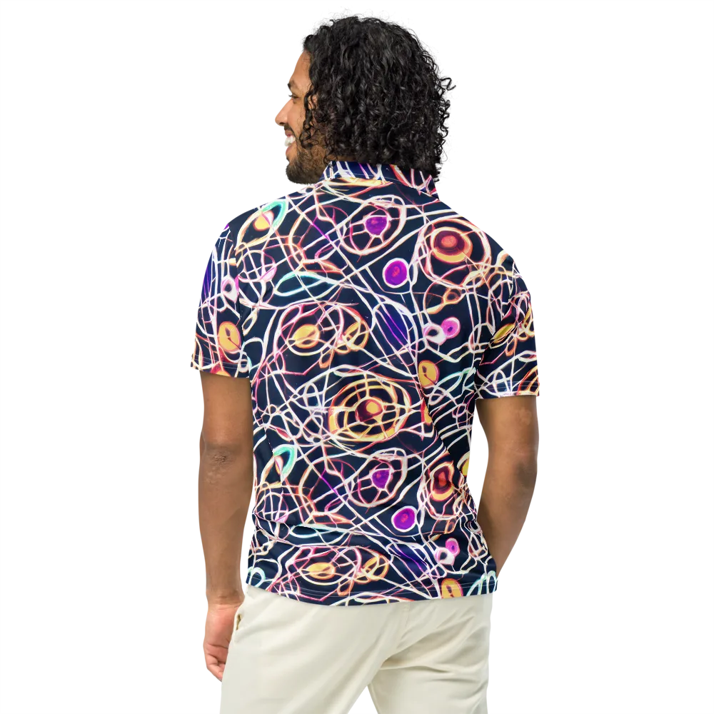 Galactic Entanglement on Men's Slim Fit Polo Shirt — Back