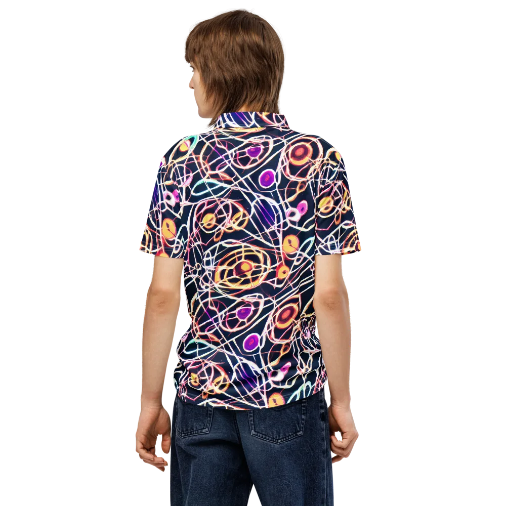 Galactic Entanglement on Men's Slim Fit Polo Shirt — Back