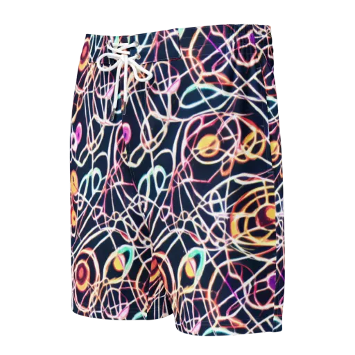 Galactic Entanglement on a Men's Board Shorts