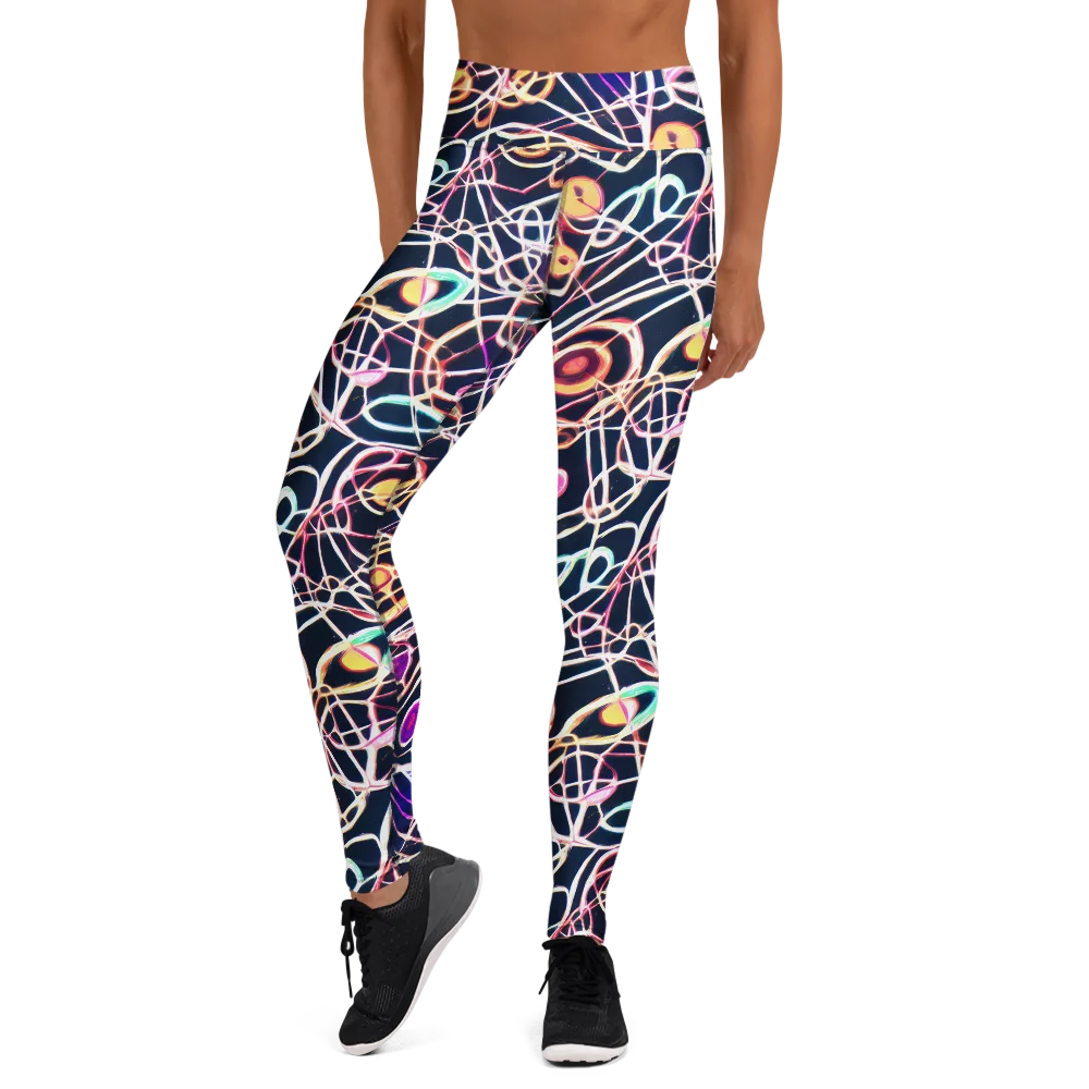 Galactic Entanglement on Yoga Leggings — Front