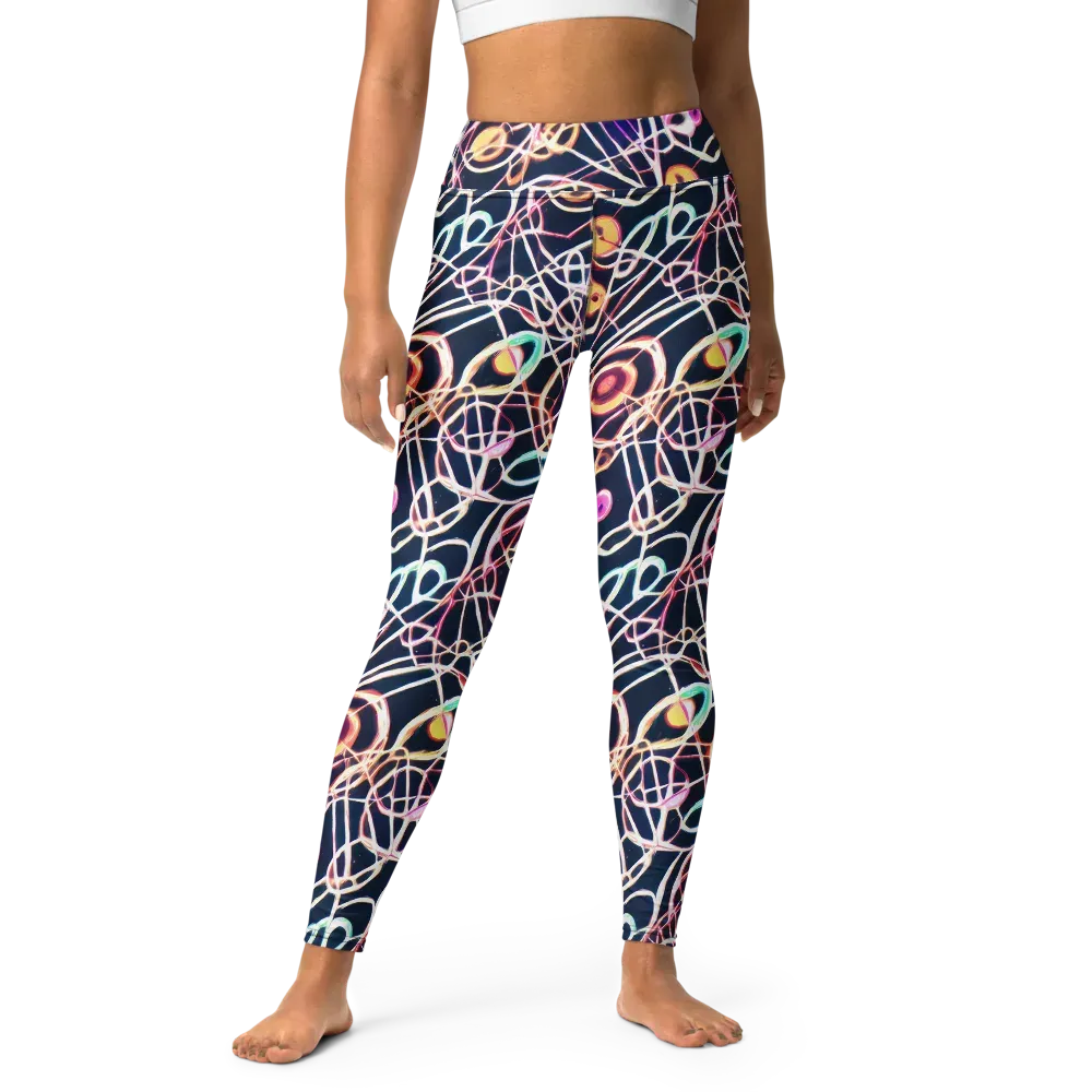 Galactic Entanglement on Yoga Leggings — Front