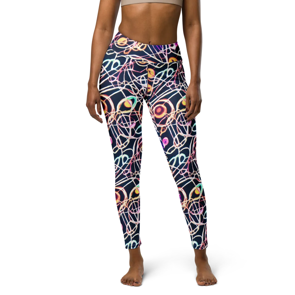 Galactic Entanglement on Yoga Leggings — Front