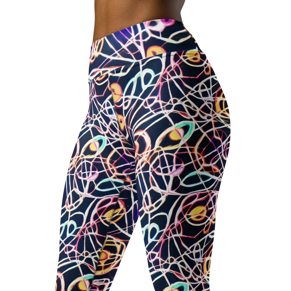 Galactic Entanglement on Yoga Leggings — Left Front