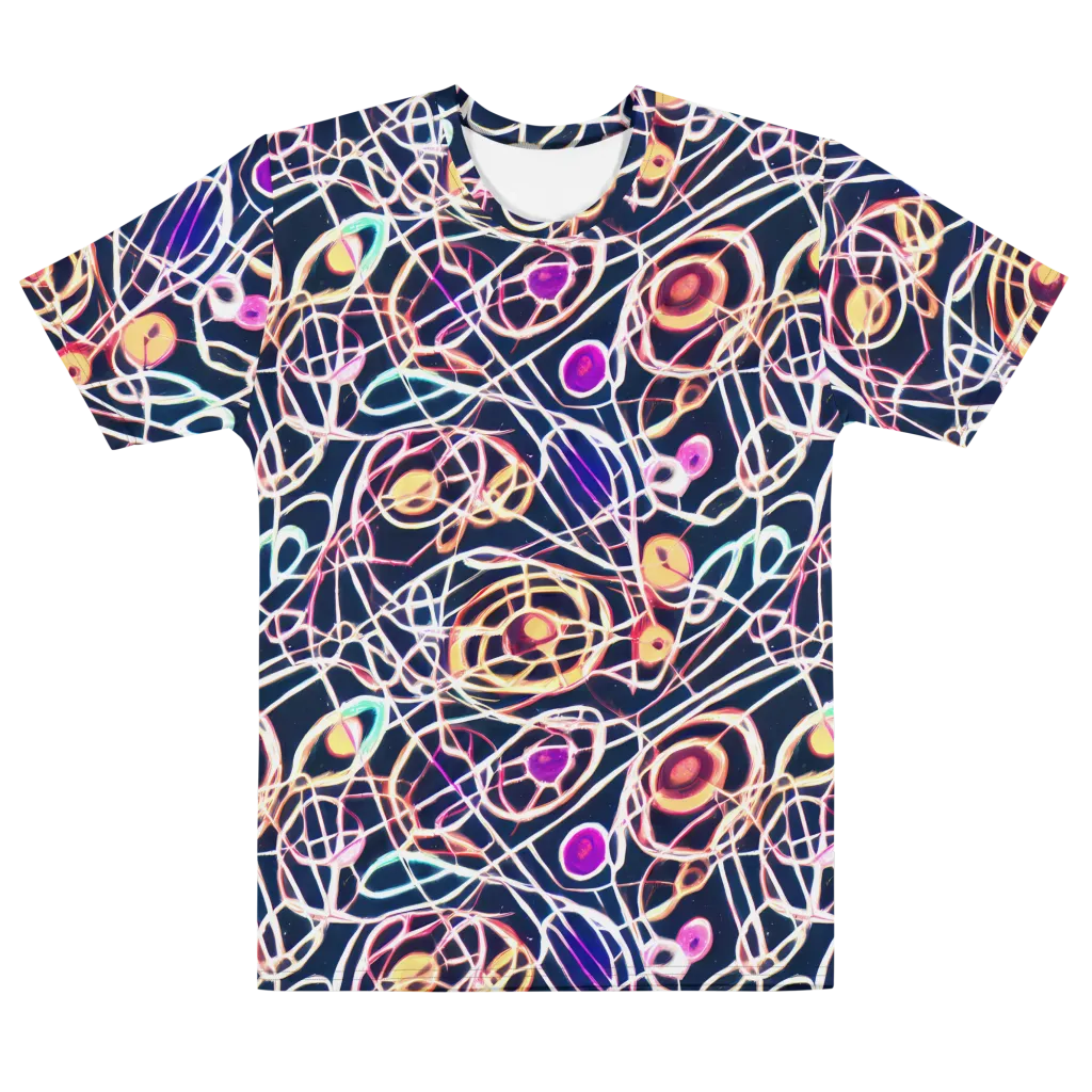 Galactic Entanglement on Men's Cotton Crew Neck T-Shirt — Front