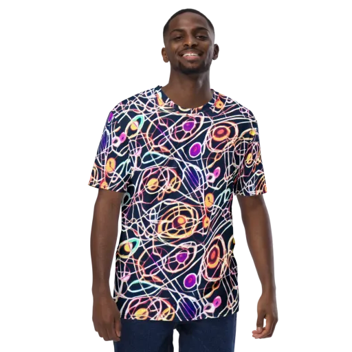 Galactic Entanglement on a Men's Crew Neck T-Shirt