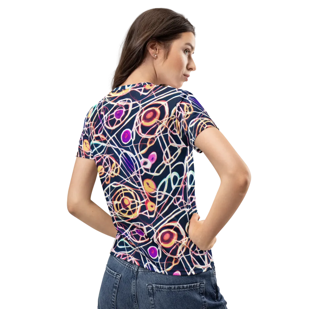 Galactic Entanglement on Women's Crew Neck T-Shirt — Back