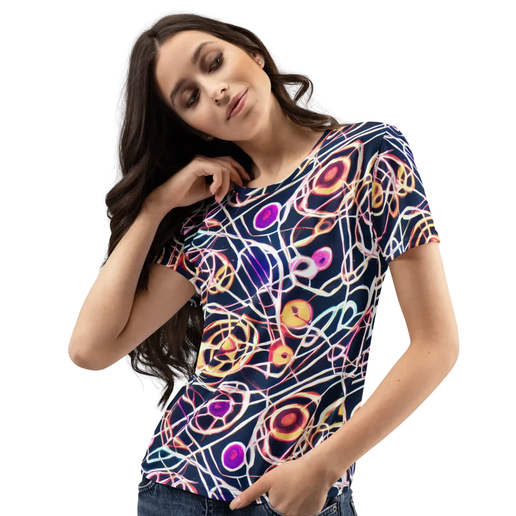 Galactic Entanglement on Women's Crew Neck T-Shirt — Left Front
