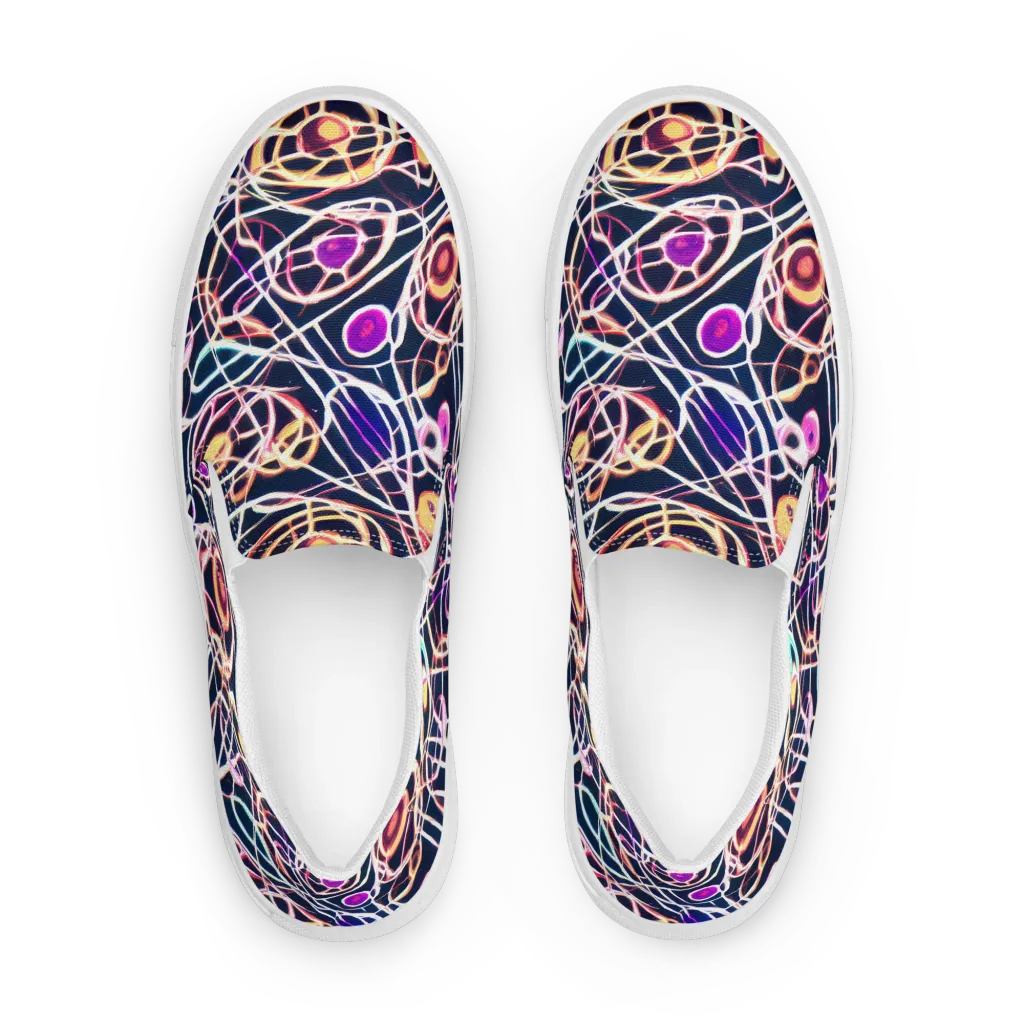Galactic Entanglement on Women's Slip-On Canvas Shoes — Front