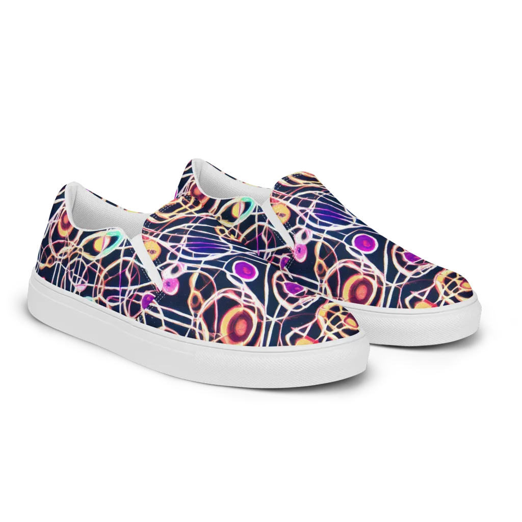 Galactic Entanglement on Women's Slip-On Canvas Shoes — Right Front