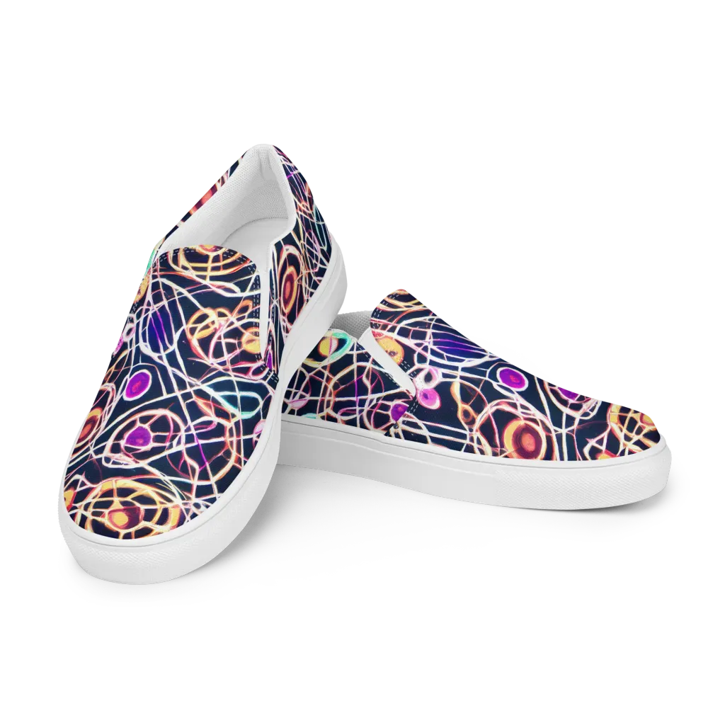 Galactic Entanglement on Women's Slip-On Canvas Shoes — Left Front
