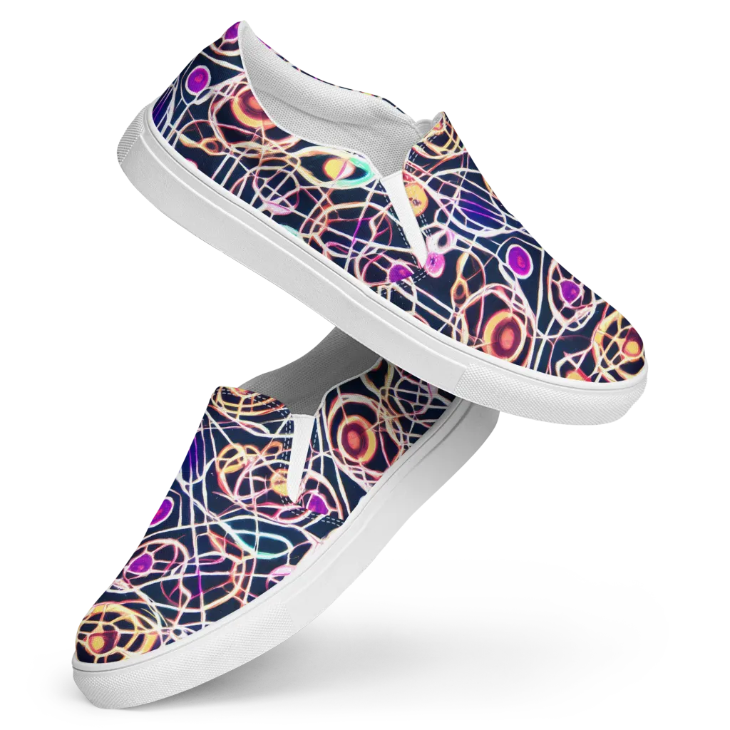 Galactic Entanglement on Women's Slip-On Canvas Shoes — Front