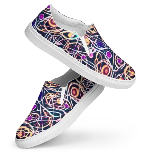 Galactic Entanglement on a Women's Slip-On Canvas Shoes