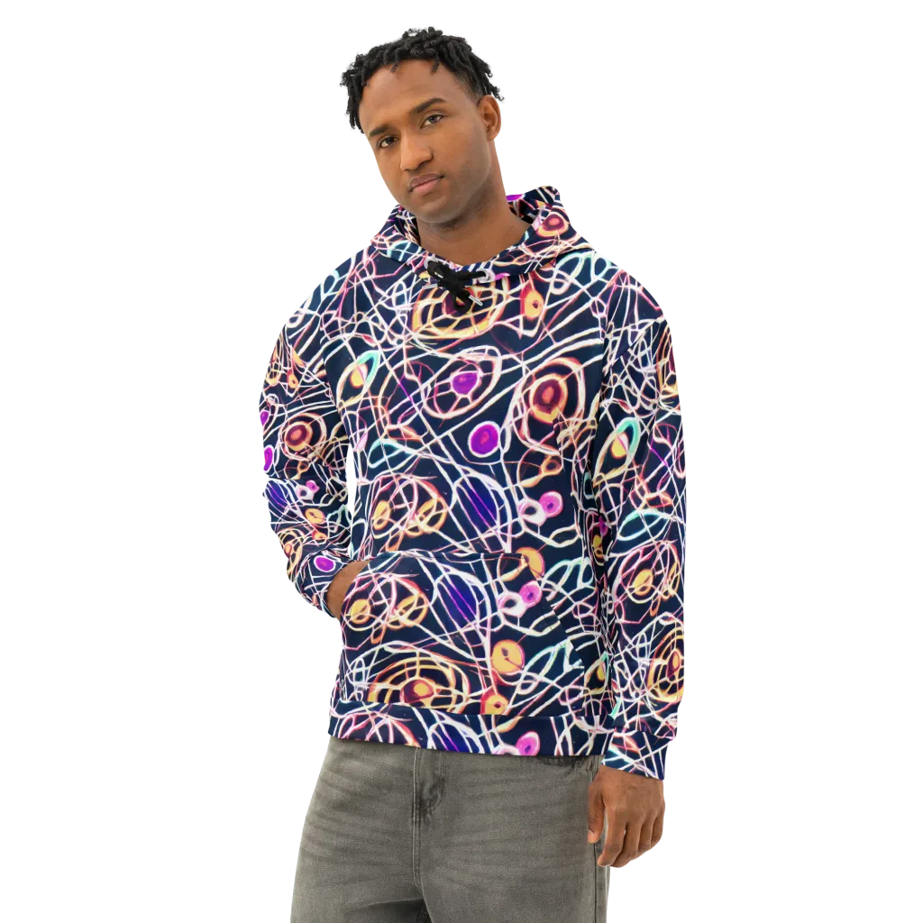 Galactic Entanglement on Cotton Hoodie — Left Front