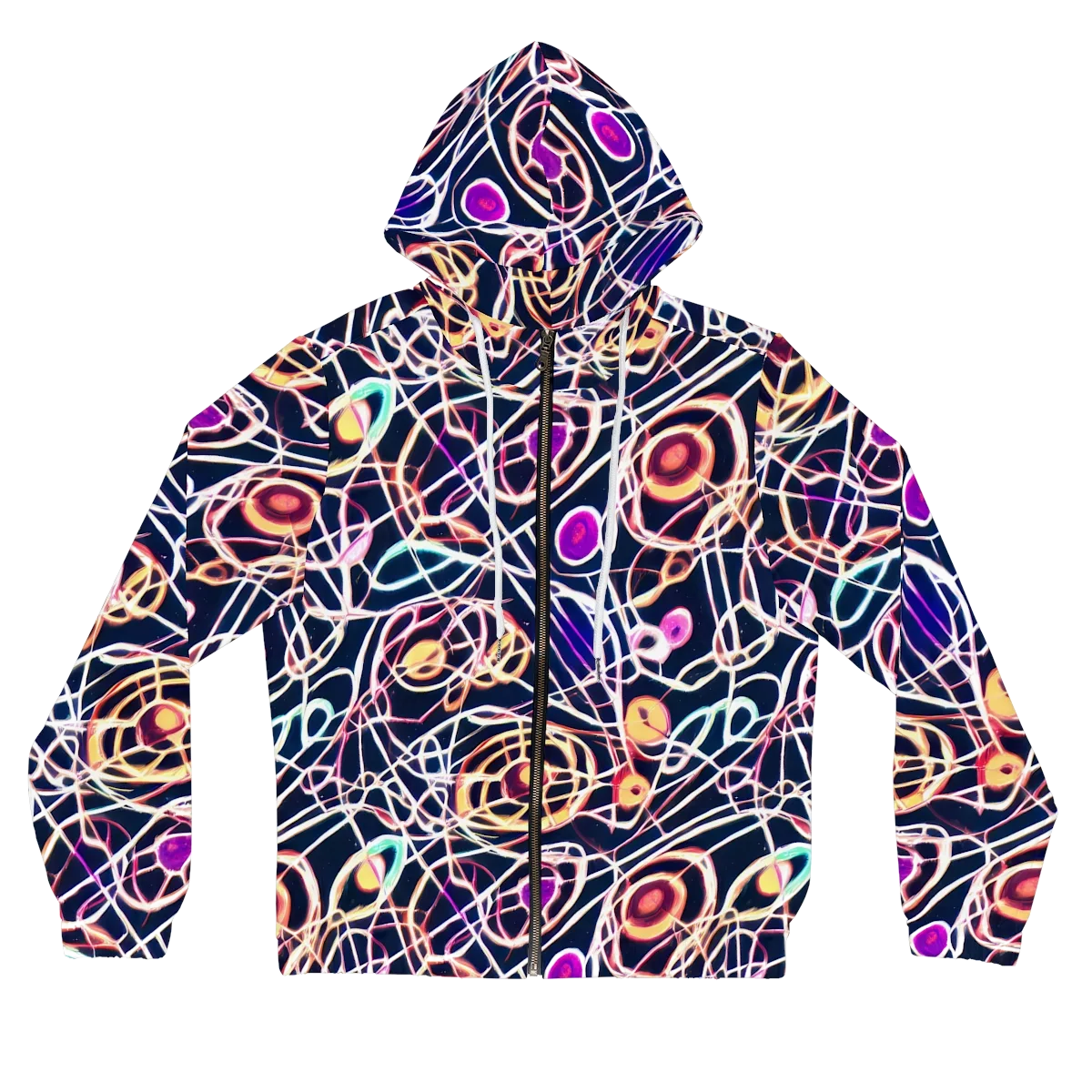 Galactic Entanglement on Women's Full-Zip Hoodie — Front