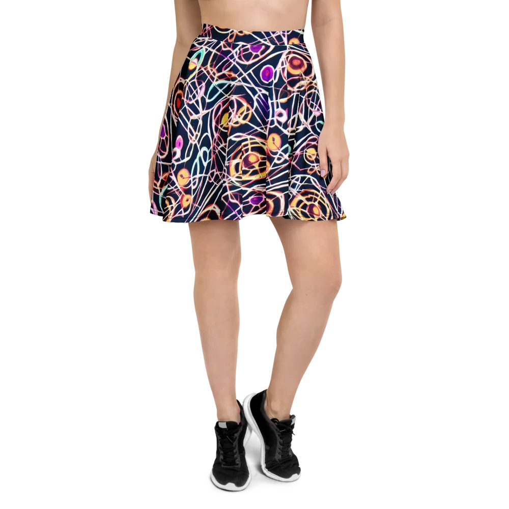 Galactic Entanglement on Skater Skirt — Front