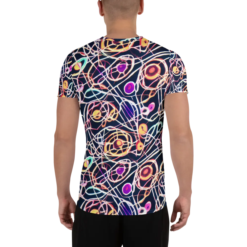 Galactic Entanglement on Men's Athletic T-Shirt — Back