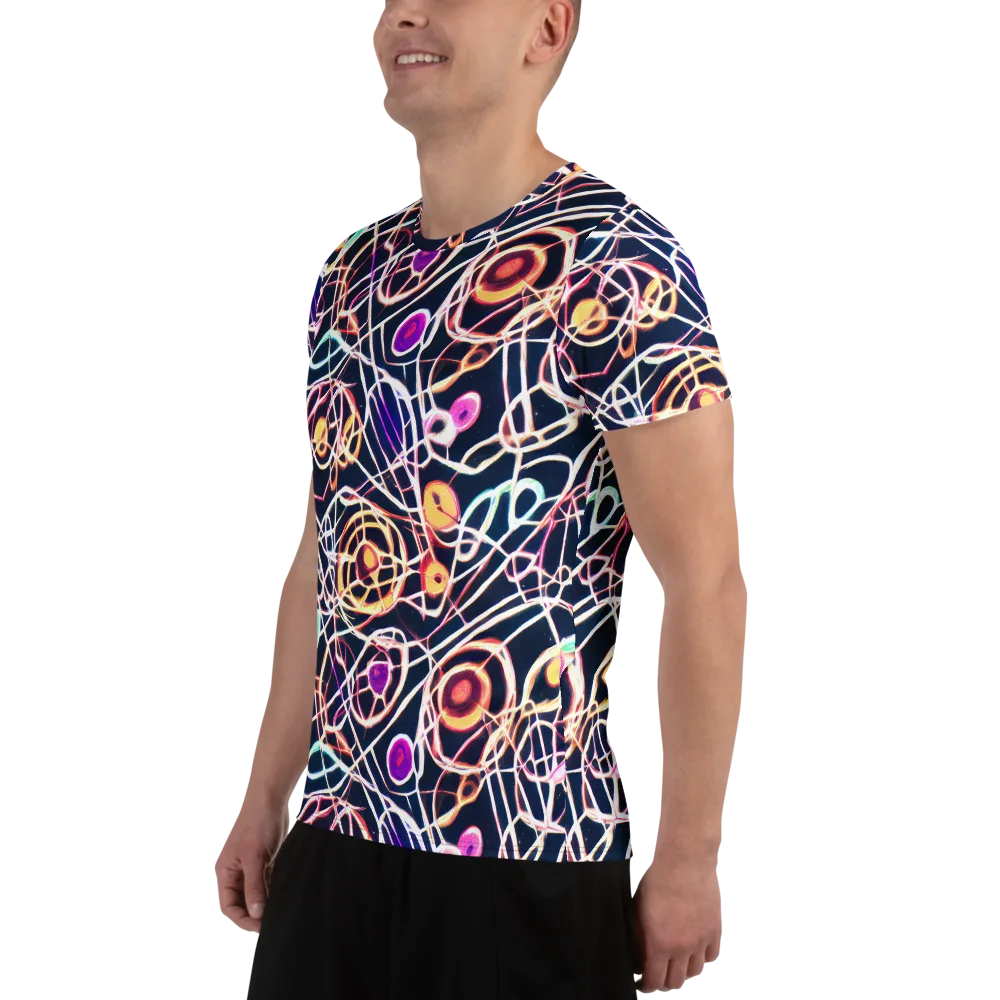 Galactic Entanglement on Men's Athletic T-Shirt — Left
