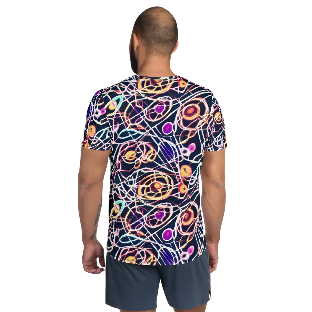 Galactic Entanglement on Men's Athletic T-Shirt — Back