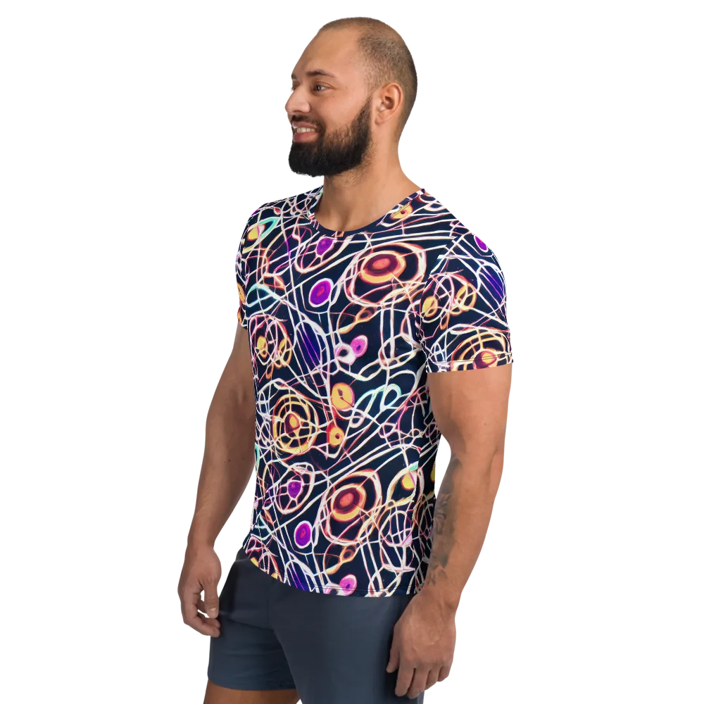 Galactic Entanglement on Men's Athletic T-Shirt — Left