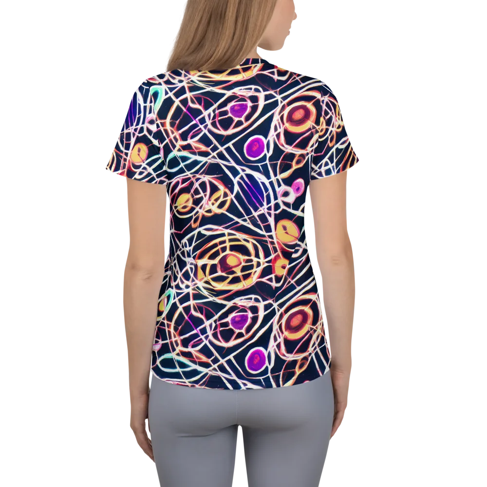 Galactic Entanglement on Women's Athletic T-Shirt — Back