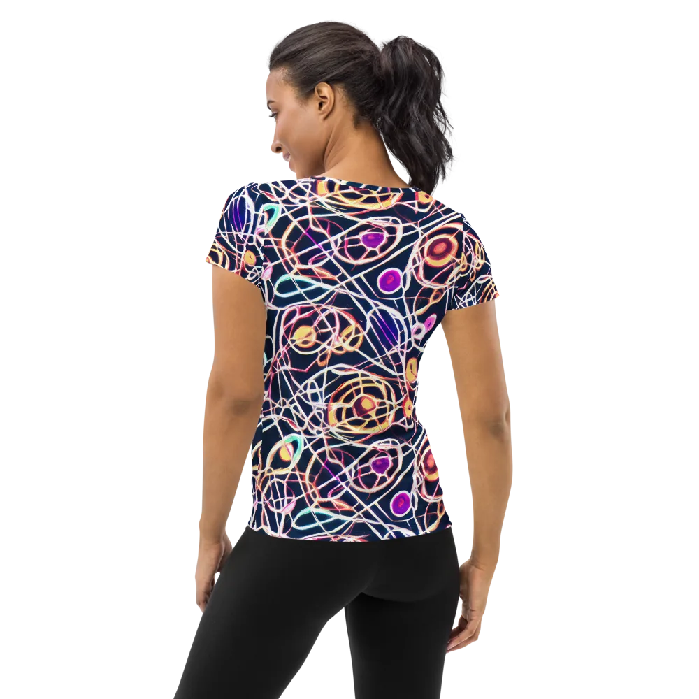 Galactic Entanglement on Women's Athletic T-Shirt — Back