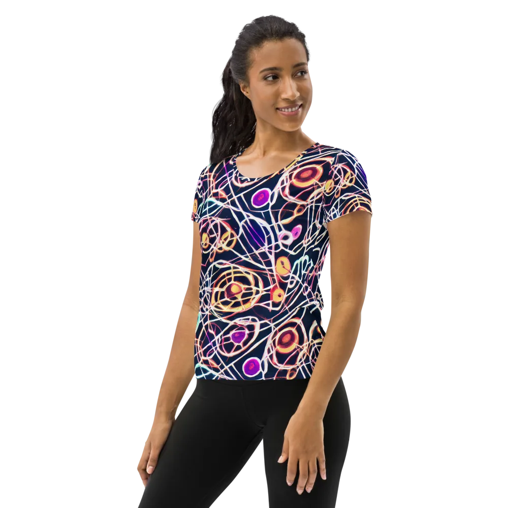 Galactic Entanglement on Women's Athletic T-Shirt — Left