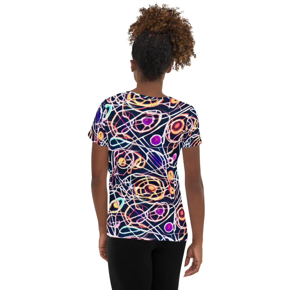 Galactic Entanglement on Women's Athletic T-Shirt — Back