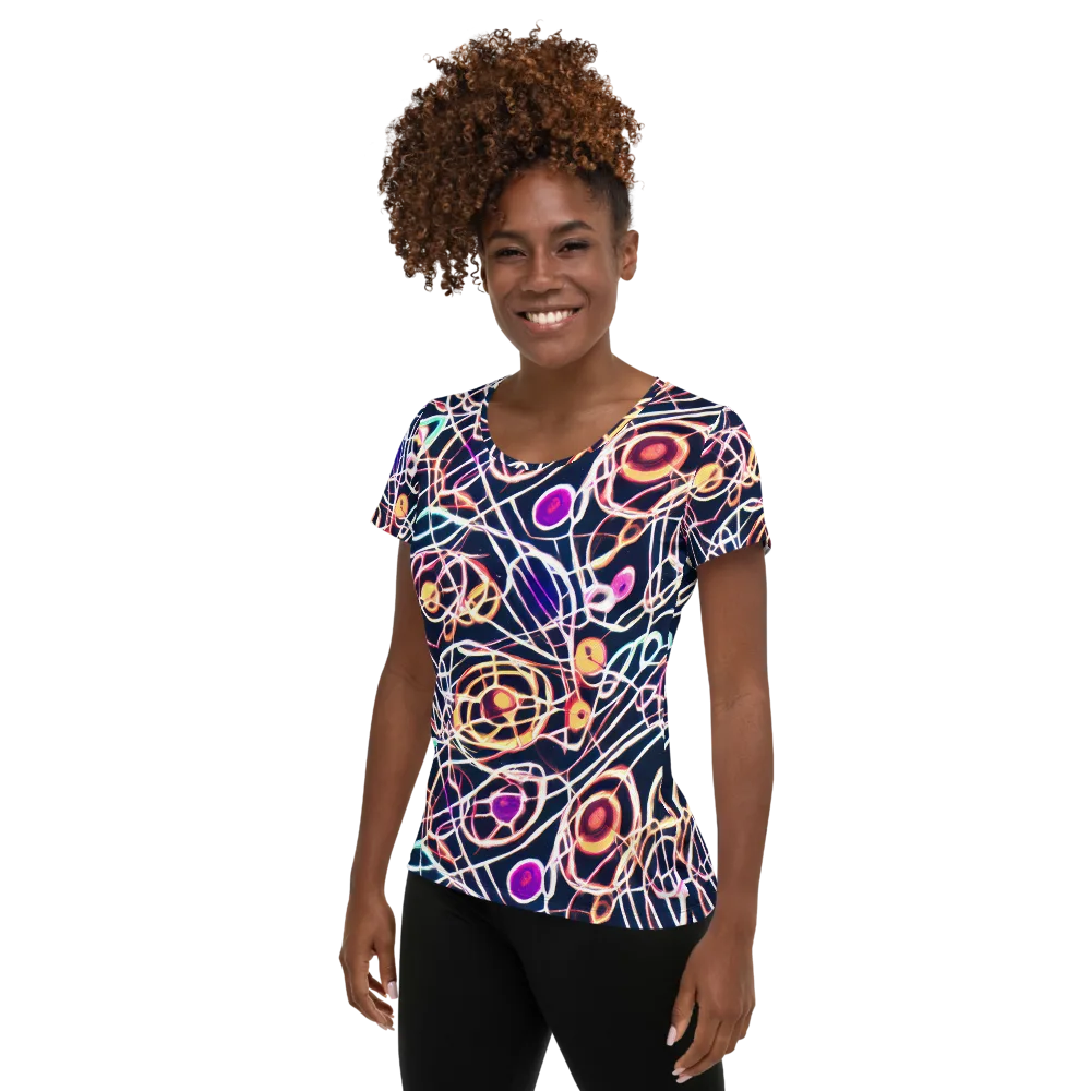 Galactic Entanglement on Women's Athletic T-Shirt — Left