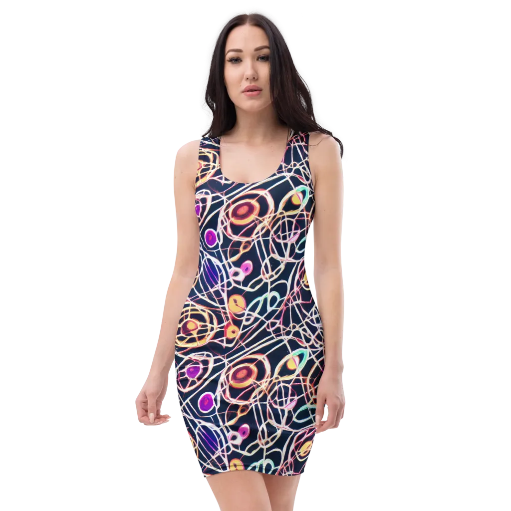 Galactic Entanglement on Bodycon Dress — Front