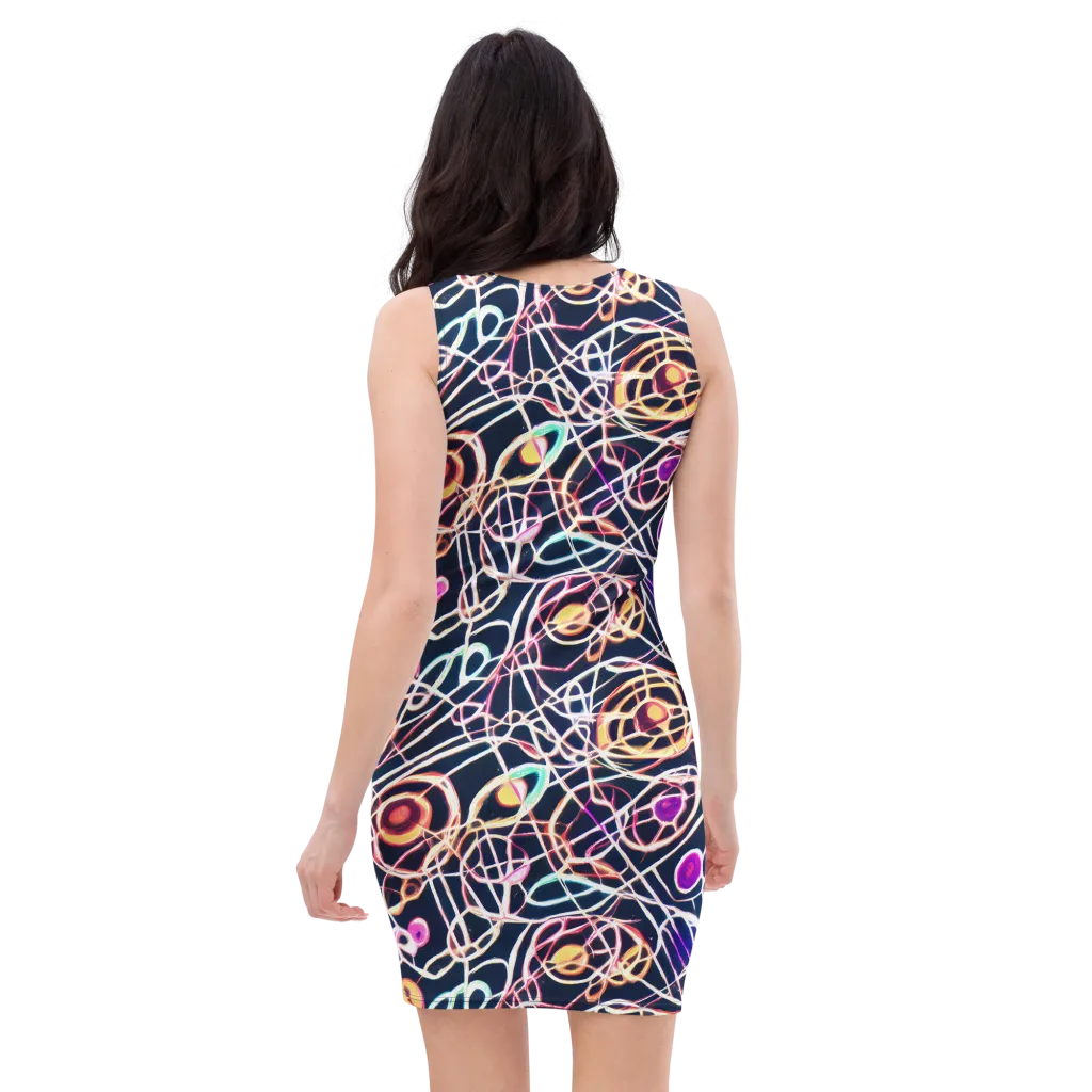 Galactic Entanglement on Bodycon Dress — Back