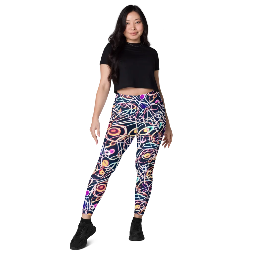 Galactic Entanglement on Leggings with Pockets — Front