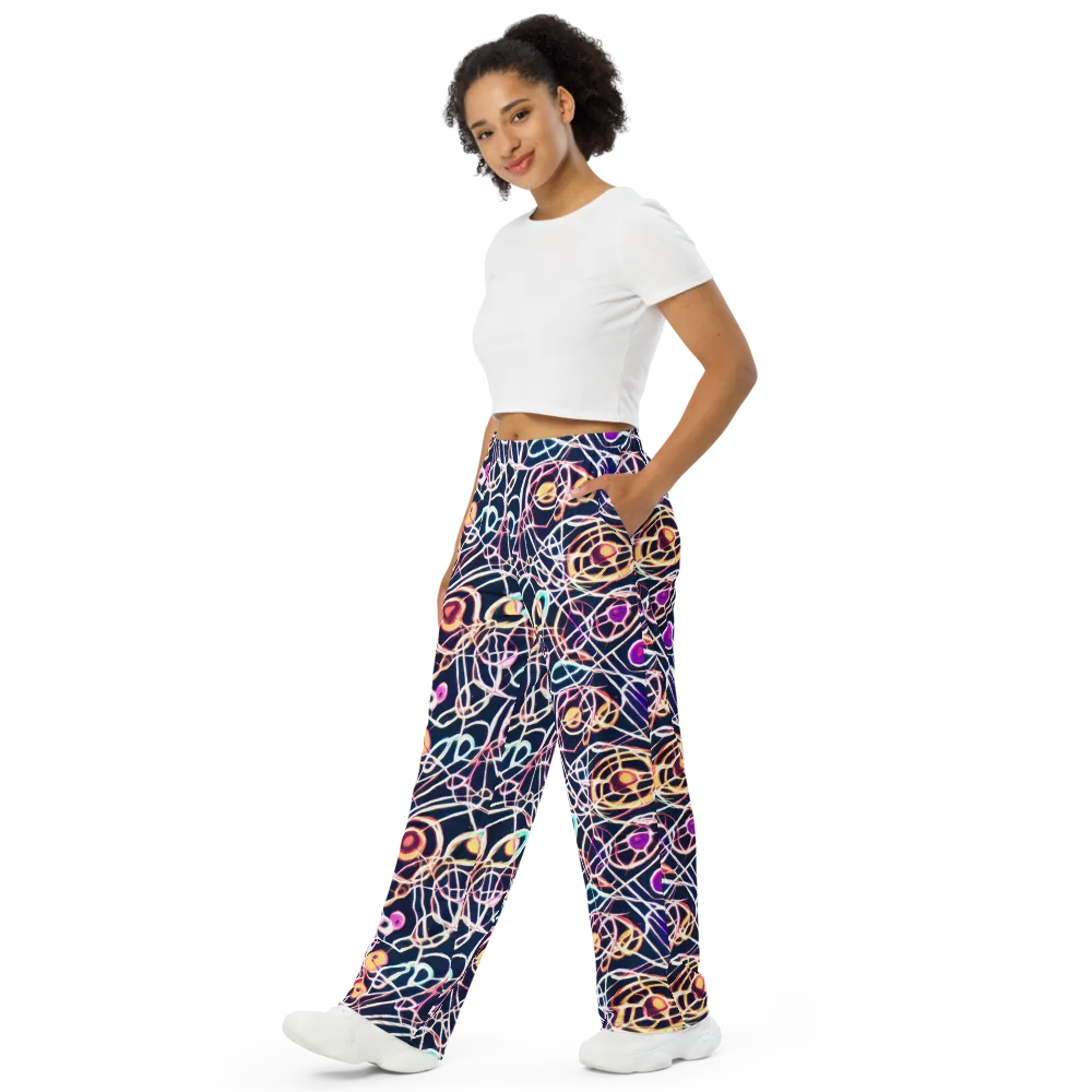 Galactic Entanglement on Wide-Leg Pants — Left Front