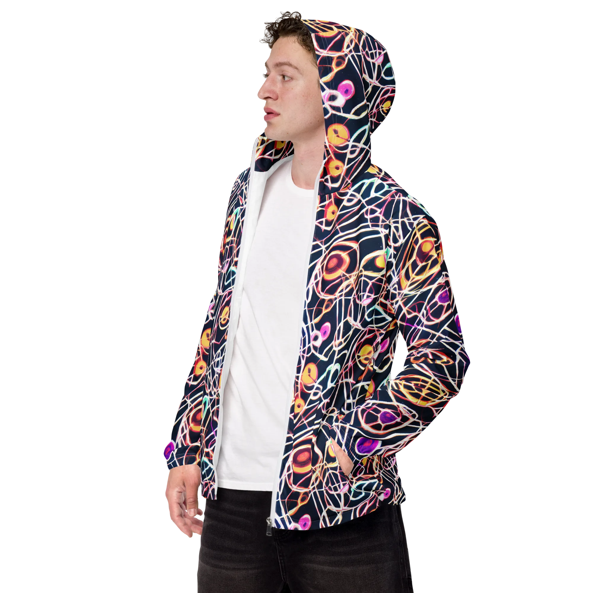 Galactic Entanglement on Men's Windbreaker — Left Front
