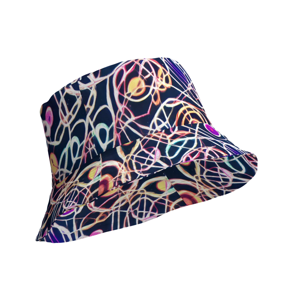 Galactic Entanglement on Reversible Bucket Hat — Product details Outside