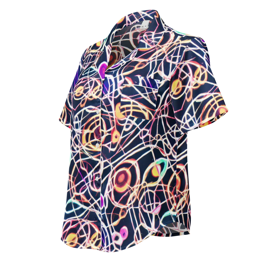 Galactic Entanglement on Women's Short Sleeve Pajama Top — Left Front