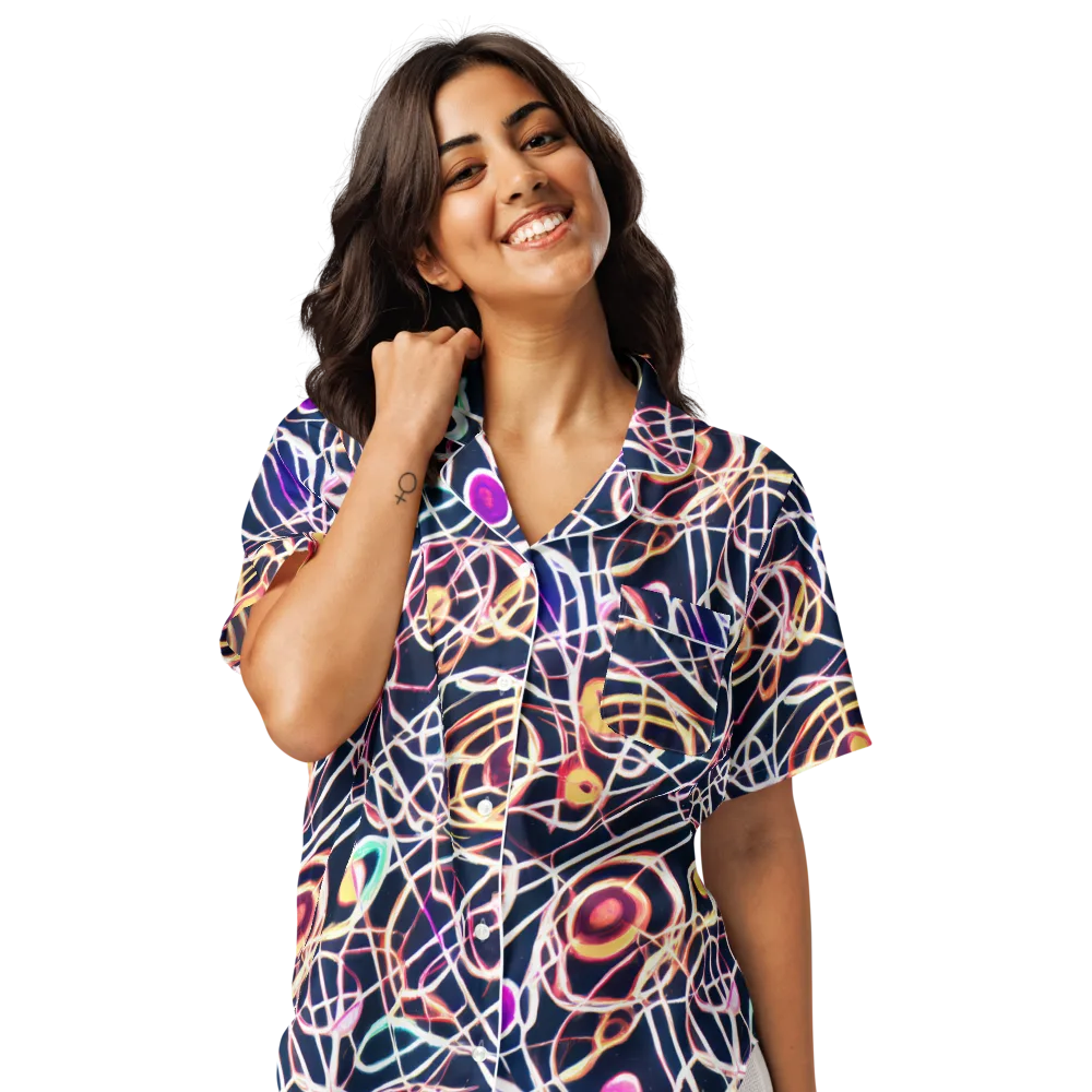 Galactic Entanglement on Women's Short Sleeve Pajama Top — Front