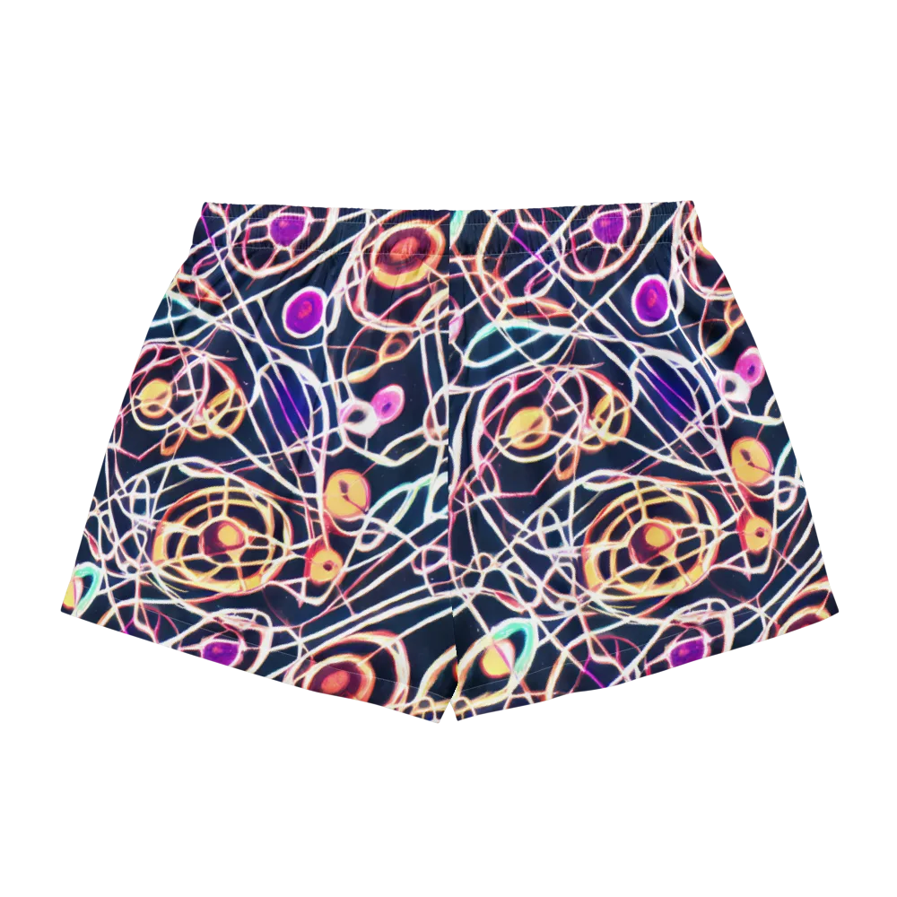 Galactic Entanglement on Women's Pajama Shorts — Back