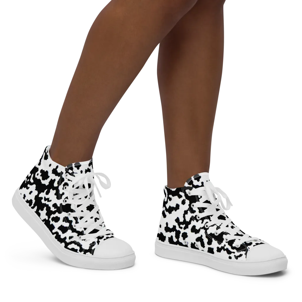 Blackwater Hide on Women's High Top Canvas Shoes — Right