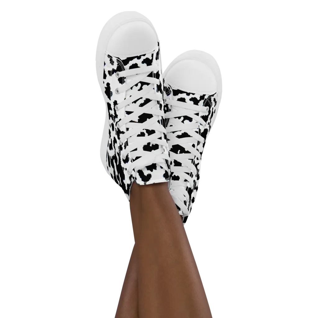Blackwater Hide on Women's High Top Canvas Shoes — Front