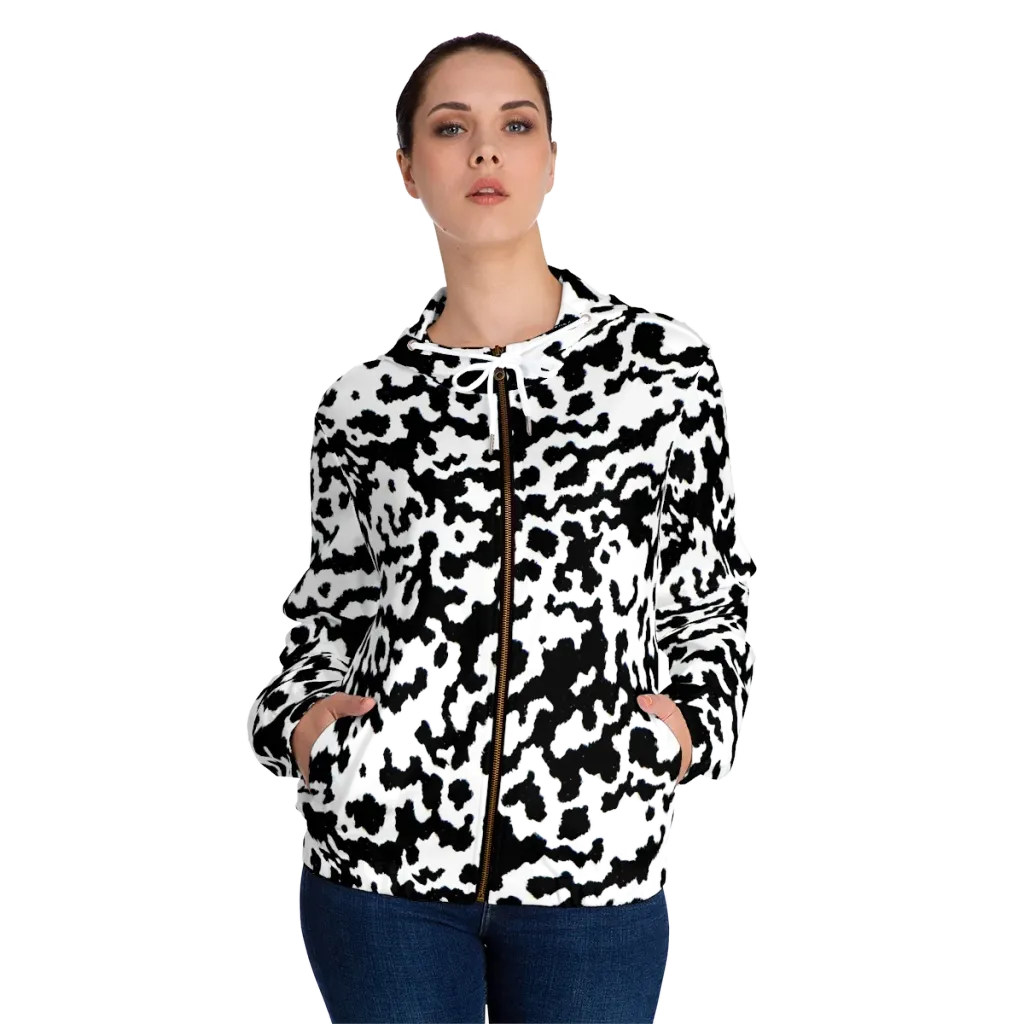 Blackwater Hide on Women's Full-Zip Hoodie — Front On Person