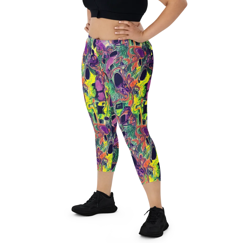 Emerald Fever on Capri Leggings — Front