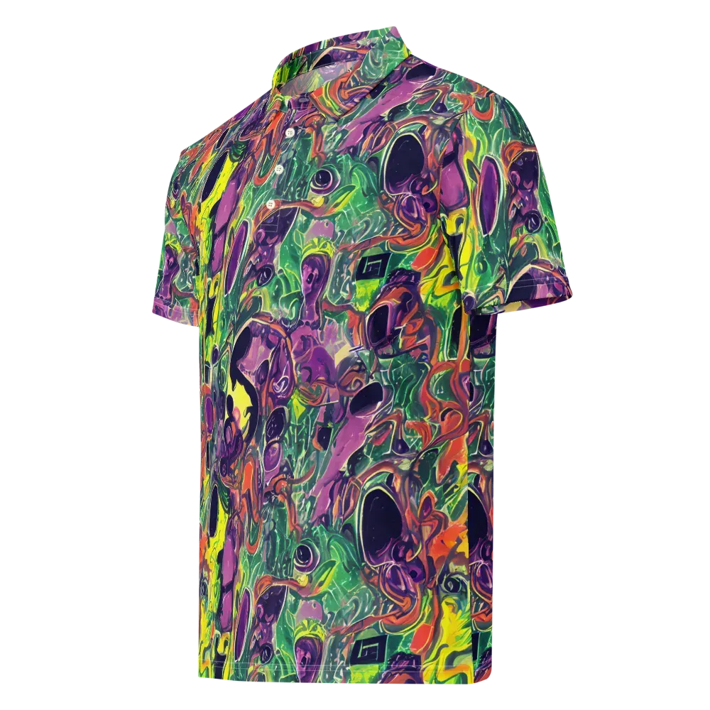 Emerald Fever on Men's Slim Fit Polo Shirt — Left Front