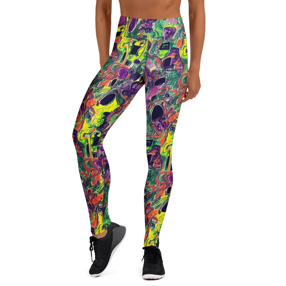 Emerald Fever on Yoga Leggings — Front